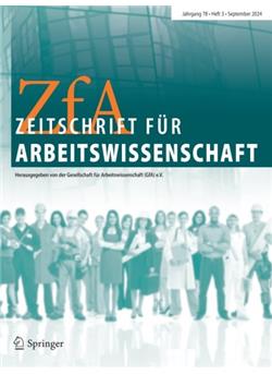 Zeitschrift für Arbeitswissenschaft - ZfA - Institutionen Cover