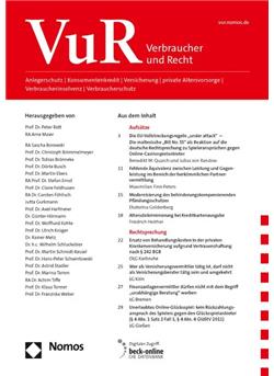 Verbraucher und Recht - VuR Cover