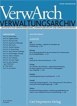 Verwaltungsarchiv - VerwArch Cover