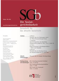 Sozialgerichtsbarkeit - SGb E-Paper Cover