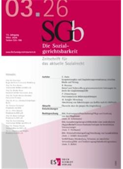Sozialgerichtsbarkeit - SGb Cover
