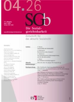 Sozialgerichtsbarkeit - SGb E-Paper Cover