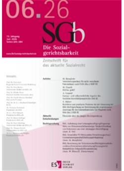 Sozialgerichtsbarkeit - SGb E-Paper Cover