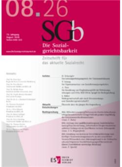 Sozialgerichtsbarkeit - SGb Cover