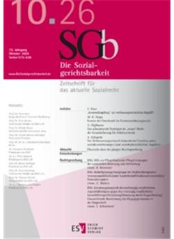 Sozialgerichtsbarkeit - SGb Cover