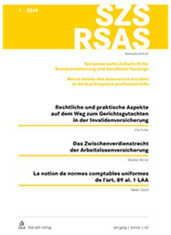 Zeitschrift für Sozialversicherung und berufliche Vorsorge - SZS Cover