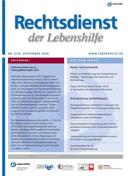 Rechtsdienst der Lebenshilfe Cover