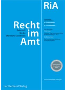 Recht im Amt - RIA E-Paper Cover
