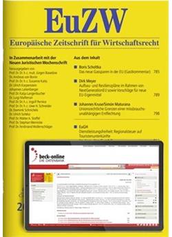 Europäische Zeitschrift für Wirtschaftsrecht Cover