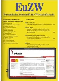 Europäische Zeitschrift für Wirtschaftsrecht Cover