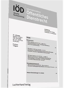 Informationsdienst Öffentliches Dienstrecht - IÖD E-Paper Cover
