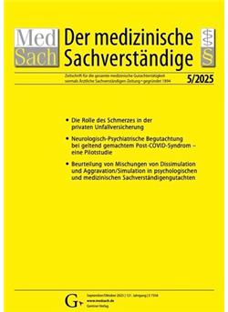 Der medizinische Sachverständige - MedSach E-Paper Cover