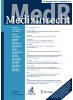Medizinrecht - MedR - Institutionen E-Paper Cover