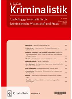 Kriminalistik Cover