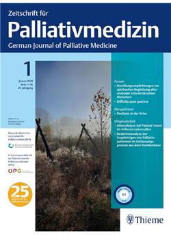 Zeitschrift für Palliativmedizin Cover