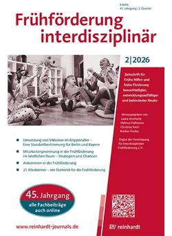 Frühförderung interdisziplinär Cover
