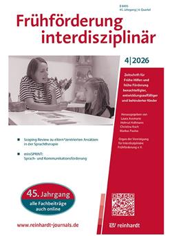 Frühförderung interdisziplinär Cover