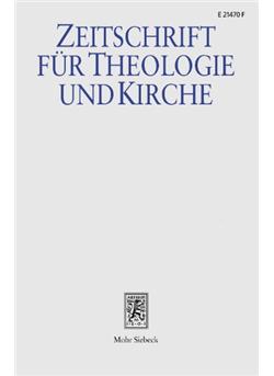 Zeitschrift für Theologie und Kirche - ZThK - Institutionen E-Paper Cover