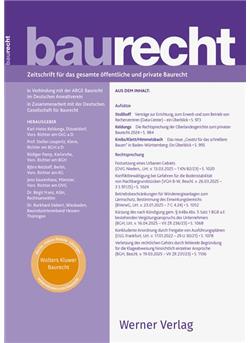 Baurecht - Zeitschrift für das gesamte öffentliche und private Baurecht E-Paper Cover