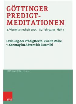 Göttinger Predigt-Meditationen - Institutionen Cover