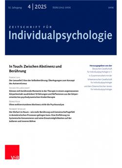 Zeitschrift für Individualpsychologie - Institutionen Cover