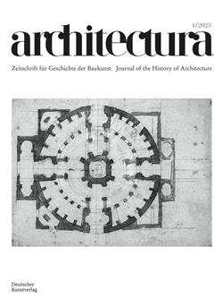 architectura Zeitschrift für Geschichte der Baukunst - Institutionen Cover