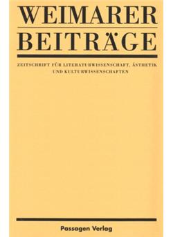 Weimarer Beiträge Cover