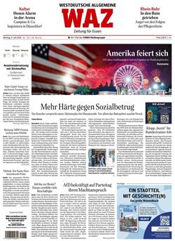 Westdeutsche Allgemeine WAZ E-Paper Cover