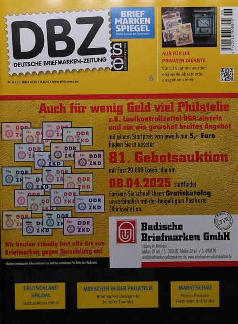 DBZ-Briefmarkenzeitung-Abo