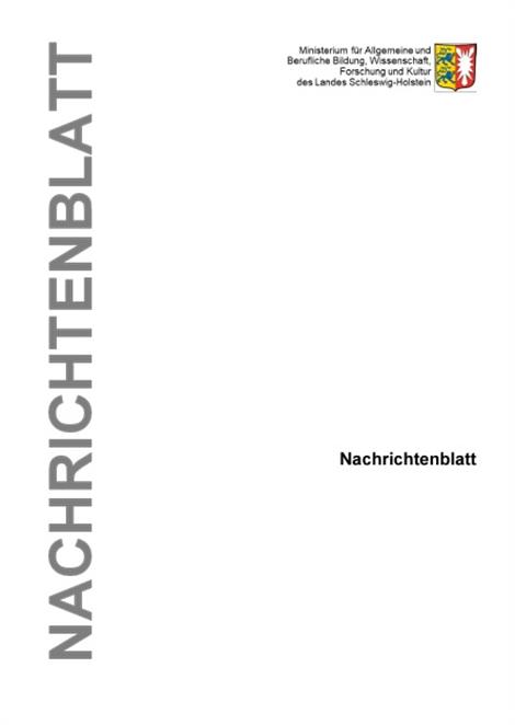 Nachrichtenblatt-Ministerium-Bildung-Wissenschaft-SH-Abo