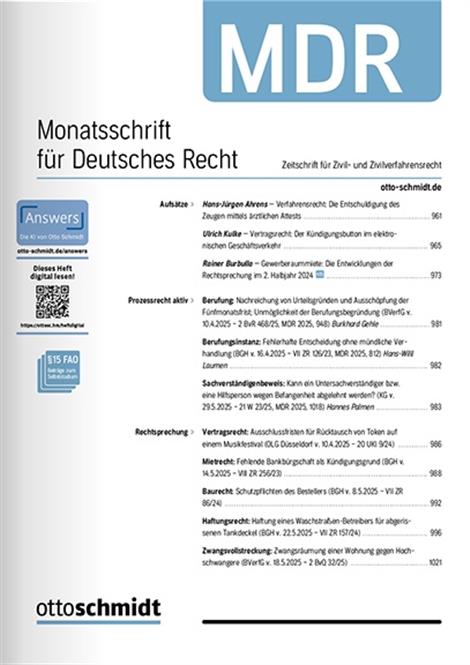 MDR-Monatsschrift-fuer-deutsches-Recht-Abo