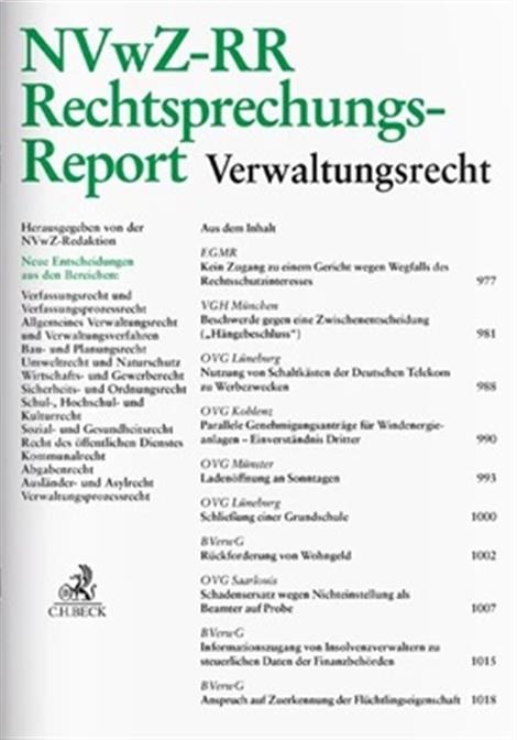 NVwZ-RR-Rechtsprechungs-Report-Verwaltungsrecht-Abo