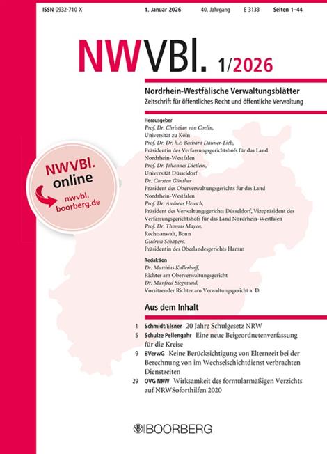 Nordrhein-Westfaelische-Verwaltungsblaetter-NWVBl-Abo