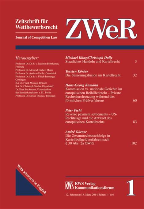 Zeitschrift-fuer-Wettbewerbsrecht-ZWeR-Abo