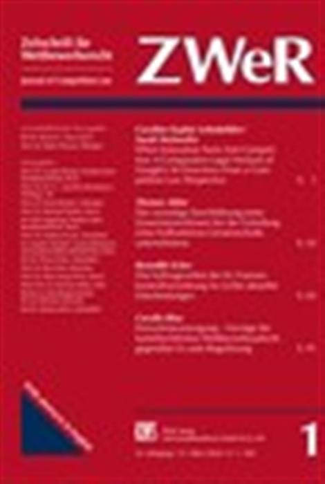 Zeitschrift-fuer-Wettbewerbsrecht-ZWeR-Abo