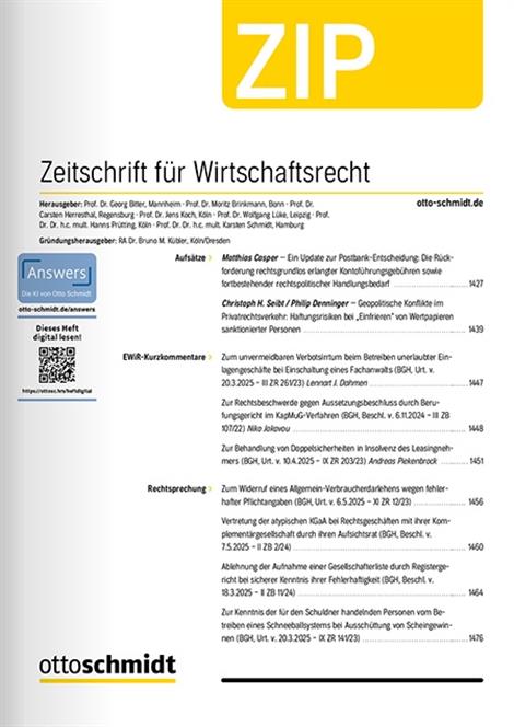 Zeitschrift-fuer-Wirtschaftsrecht-ZIP-Abo