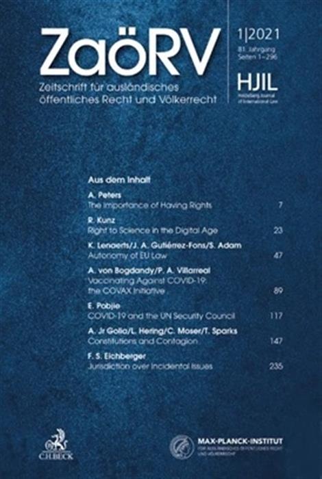Zeitschrift-fuer-ausl-oeffentl-Recht-und-Voelkerrecht-ZaoeRV-Abo