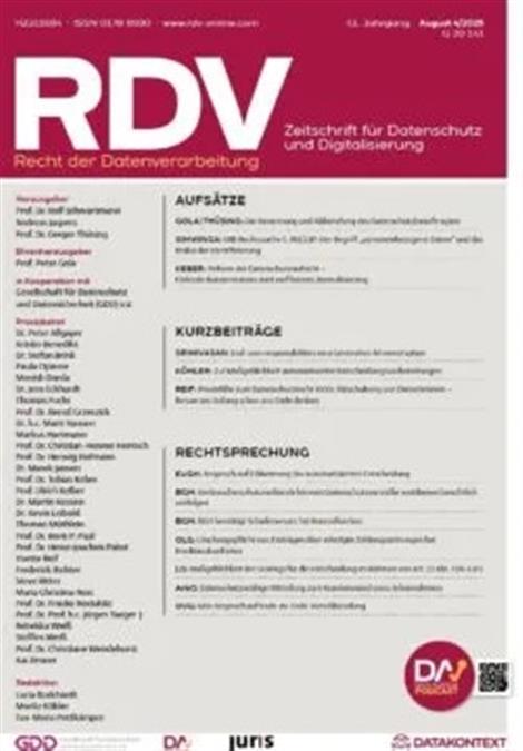 Recht-der-Datenverarbeitung-RDV-Abo