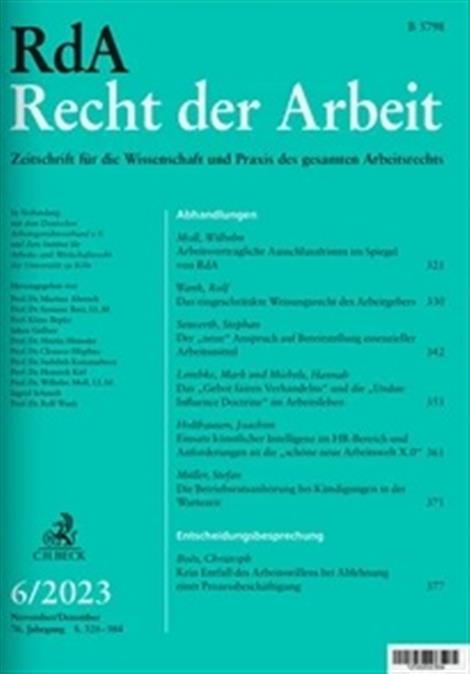 Recht-der-Arbeit-RdA-Abo