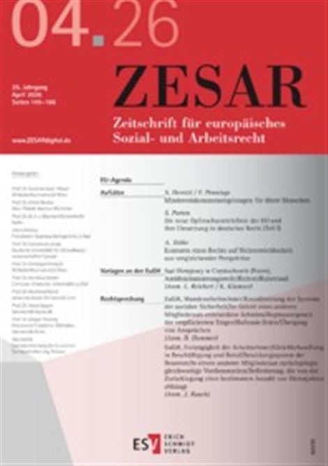 Zesar-Zeitschrift-fuer-europaeisches-Sozial-und-Arbeitsrecht-Abo