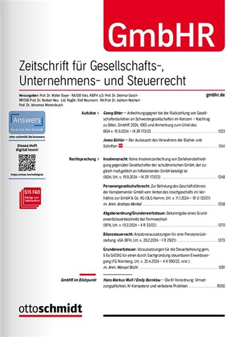 GmbH-Rundschau-GmbHR-Abo