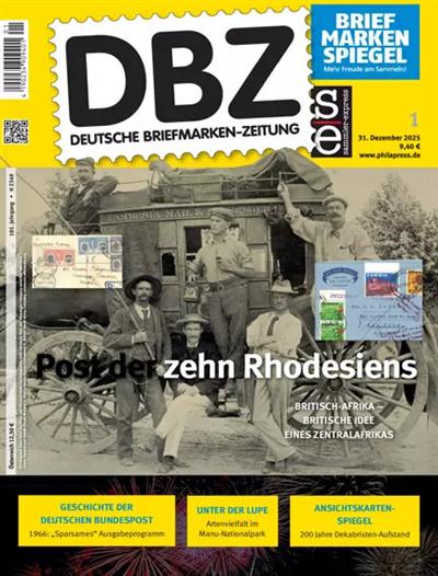 DBZ Briefmarkenzeitung Ausgabe 2026001