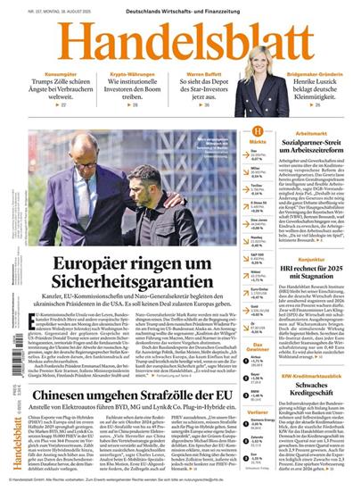 Handelsblatt Print & Digital Ausgabe 2025034