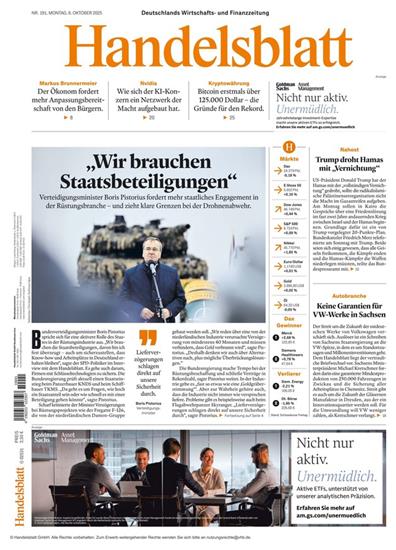 Handelsblatt Print & Digital Ausgabe 2025041