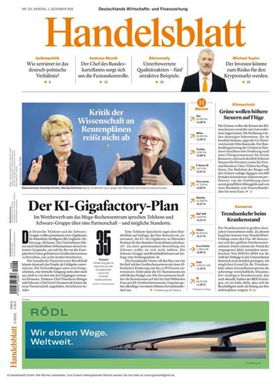 Handelsblatt Print & Digital Ausgabe 2025049