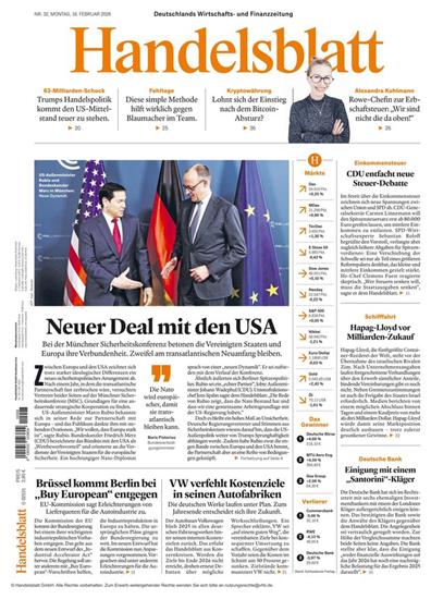 Handelsblatt Print & Digital Ausgabe 2026008