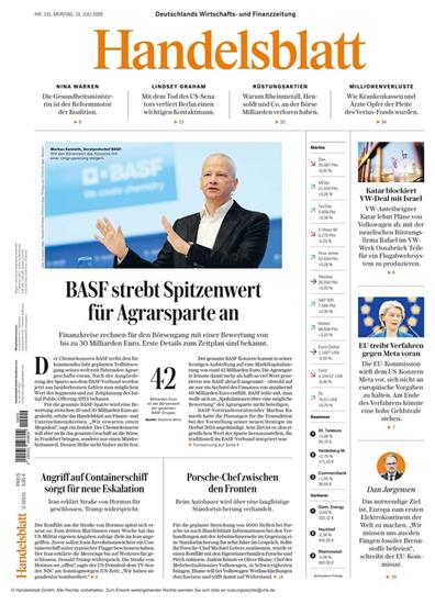 Handelsblatt Print & Digital Ausgabe 2026029