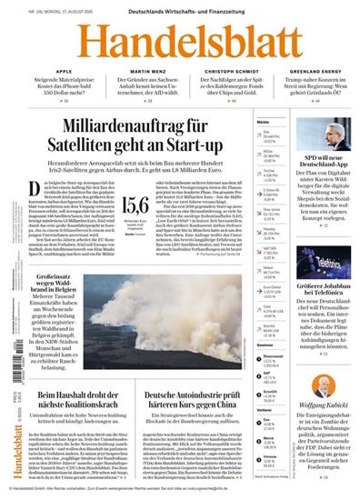 Handelsblatt Print & Digital Ausgabe 2026034