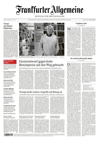 FAZ Frankfurter Allgemeine Mo-Sa Ausgabe 2026012