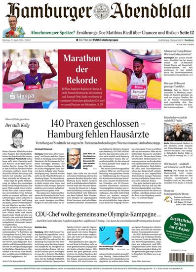 Hamburger Abendblatt Ausgabe 2026018